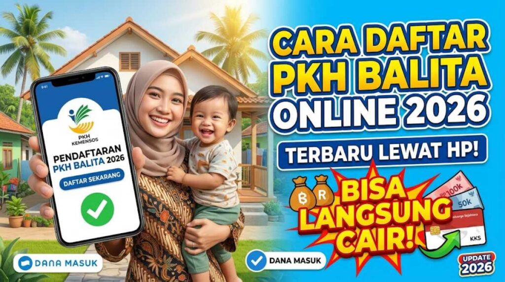 Cara Daftar PKH Balita Online 2026 Terbaru Lewat HP Bisa Langsung Cair
