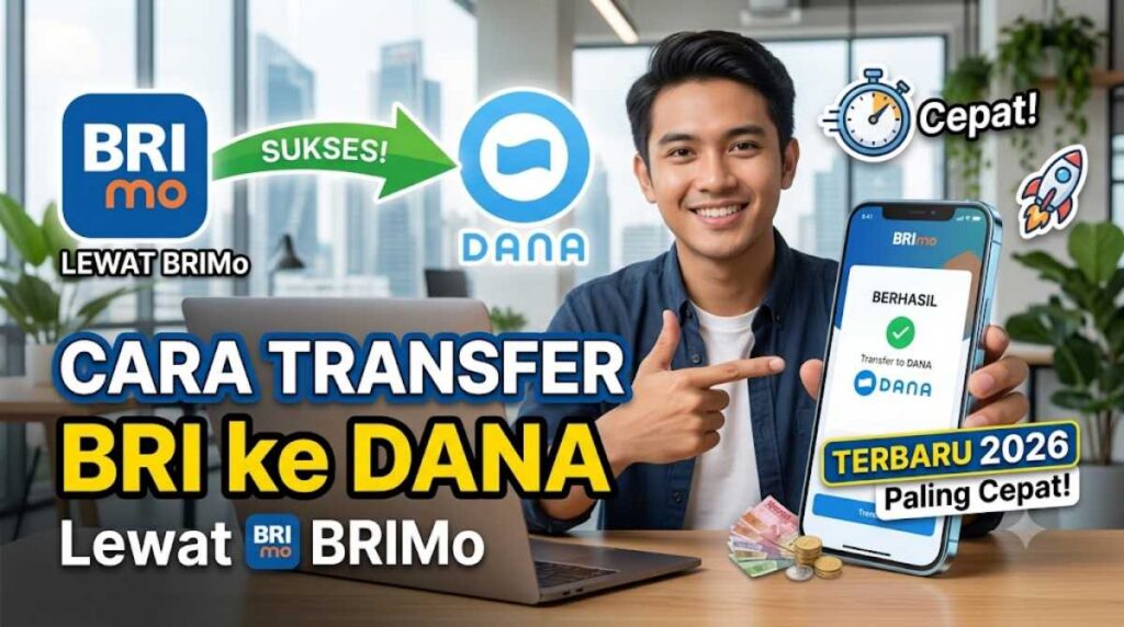 Cara Transfer BRI ke DANA Lewat Brimo Paling Cepat Terbaru 2026